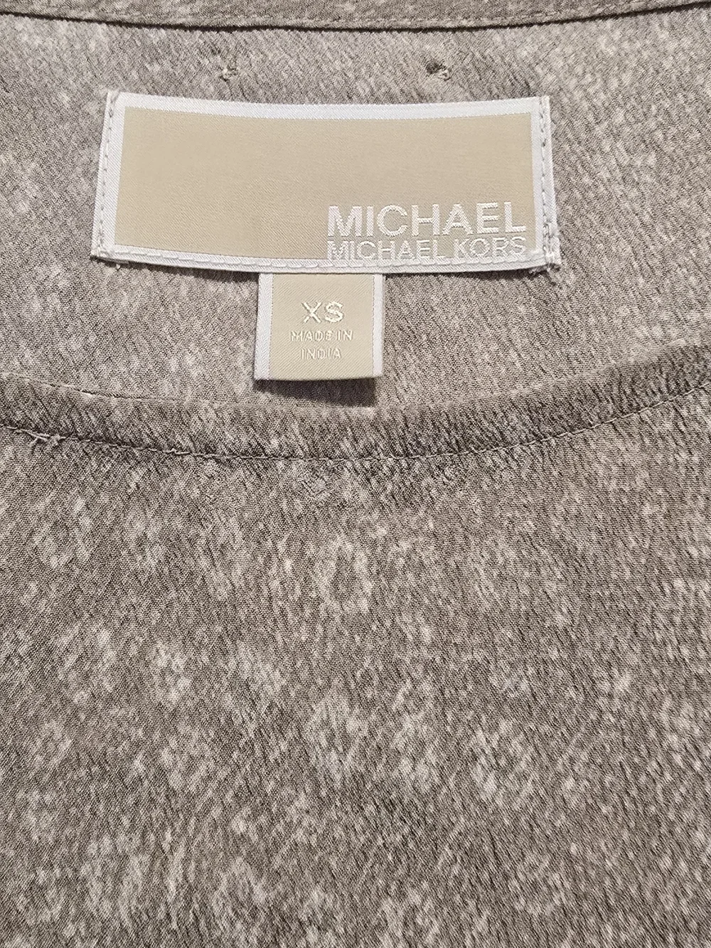 Michael Kors Tan  Short Sleeve Peplum Top